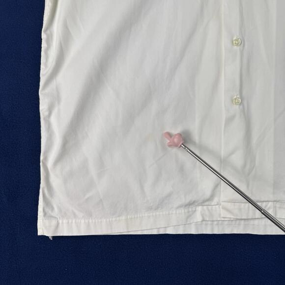 Polo Ralph Lauren Cotton Camp Shirt Button up short sleeve Men size M White Prep - Picture 6 of 9